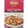 Shan Meat & Vegetable Recipe and Seasoning Mix 3.52 oz (100g) - Spice Powder for Medium Meat and Vegetable Curry - Suitable for Vegetarians - Airtight Bag in a Box