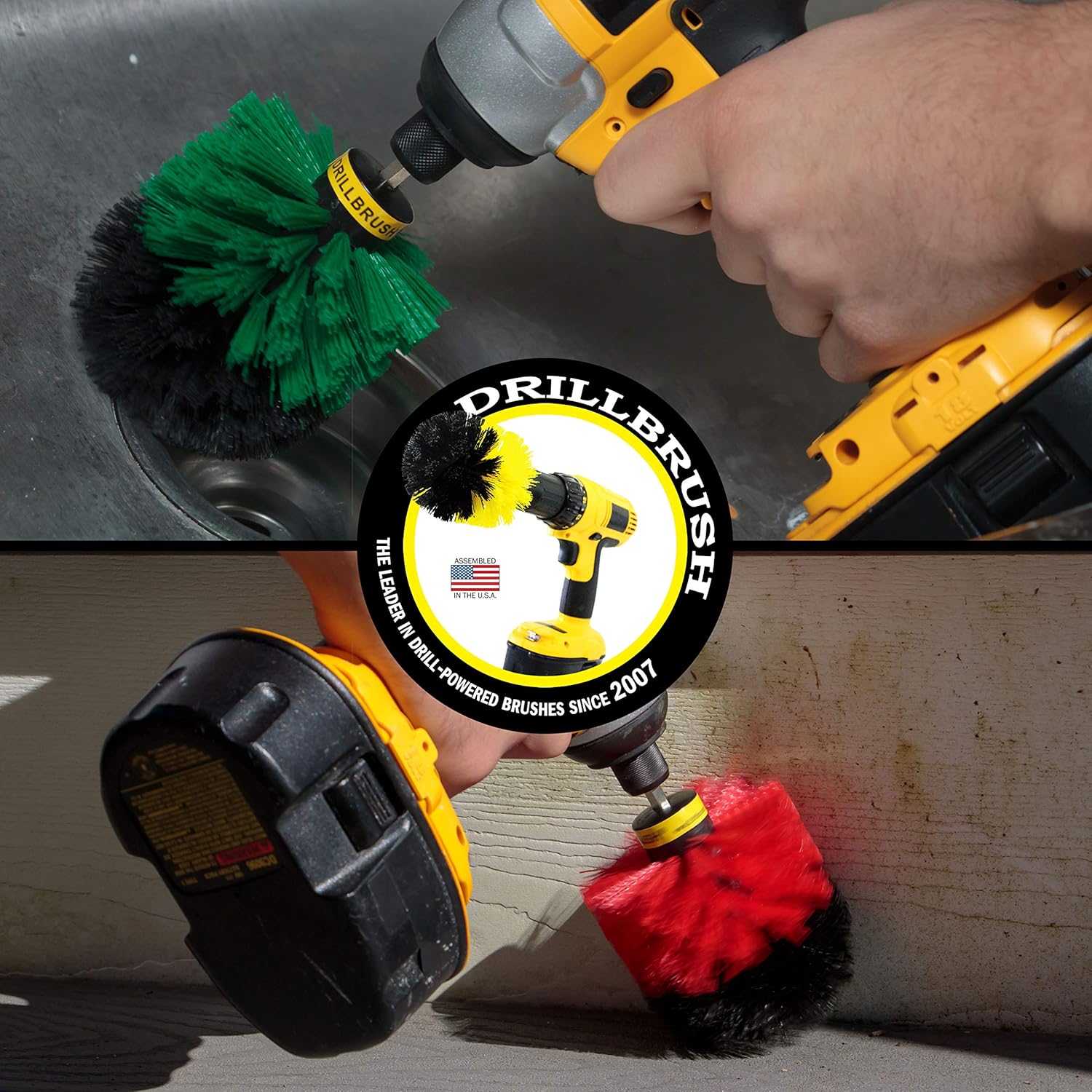 Cleaning Supplies, Indoor/Outdoor Drill Brush Power Scrubber Kit, Kitchen Accessories, Grout Cleaner, Cast Iron Skillet - Image 3