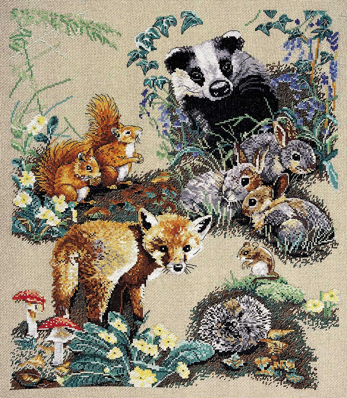 DMC K5195 Woodland Scene Cross Stitch Kit Amazon.co.uk Kitchen & Home