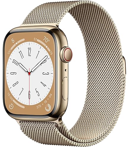 Apple Watch series8 ステンレス　スチール 45mm ゴールド Amazon.com: Apple Watch Series 8 (GPS + Cellular, 45mm
