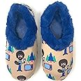 JYinstyle Women's Fuzzy Plush Non-Slip Slippers, Warm Comfy Cozy House Slippers, Fleece Lined Indoor Shoes