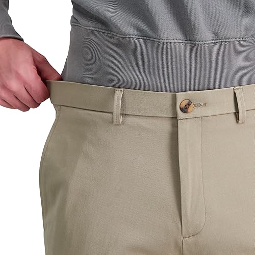 slim fit dress slacks Haggar Premium Comfort Dress Pants, Flat Front in Dark Grey main image 0