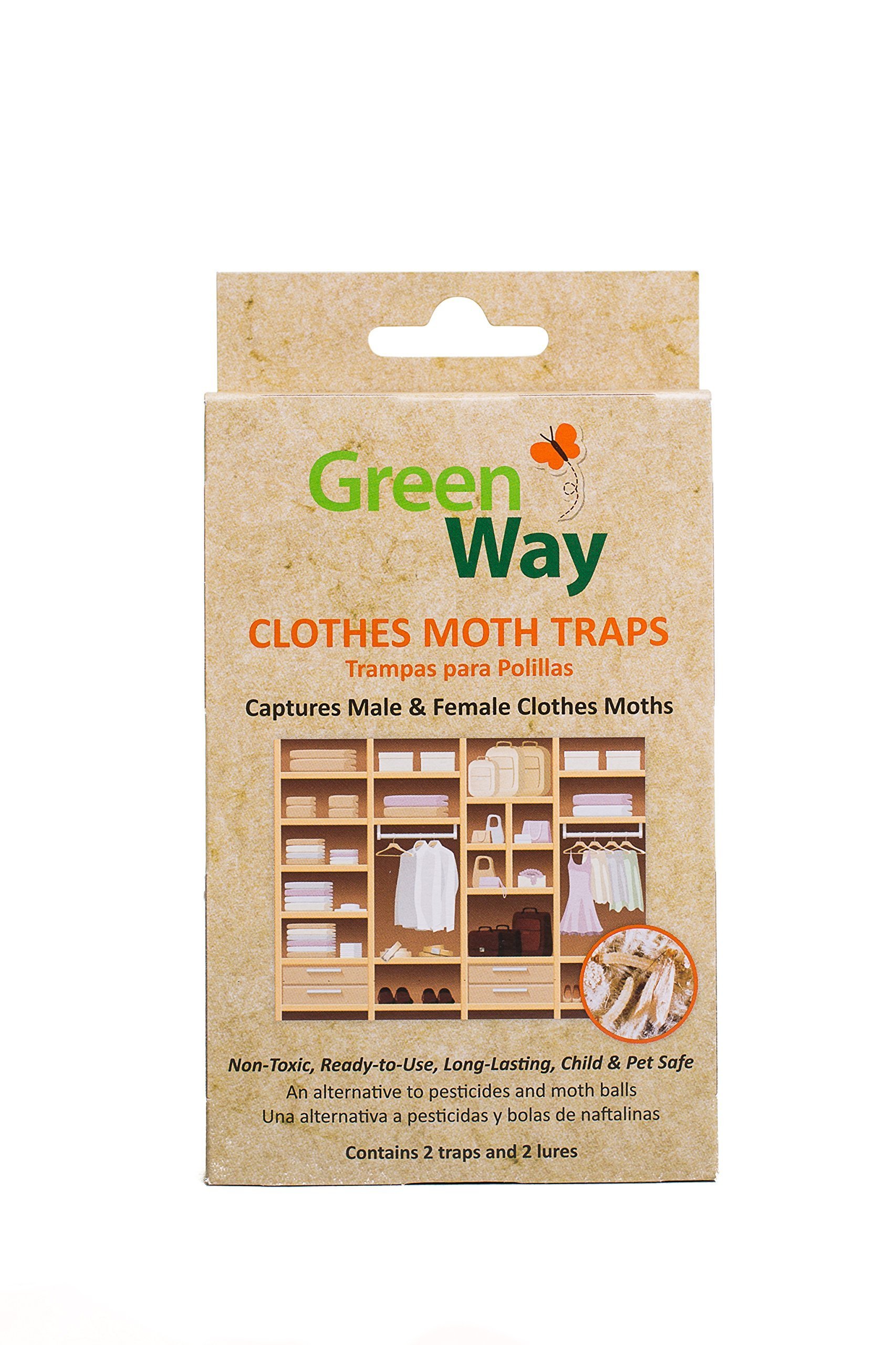 GreenWay Clothes Moth Traps (2 traps per box) pheromone attractant