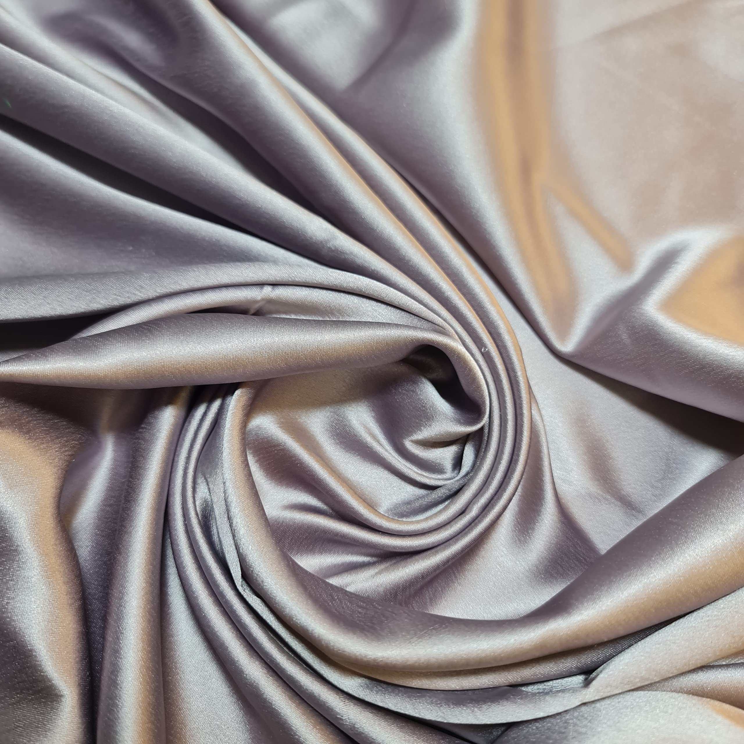 Glossy Charmeuse Silk Satin Bridal Dress Polyester Lining Craft Fabric 44" Meter (2 Meter, Mauve)