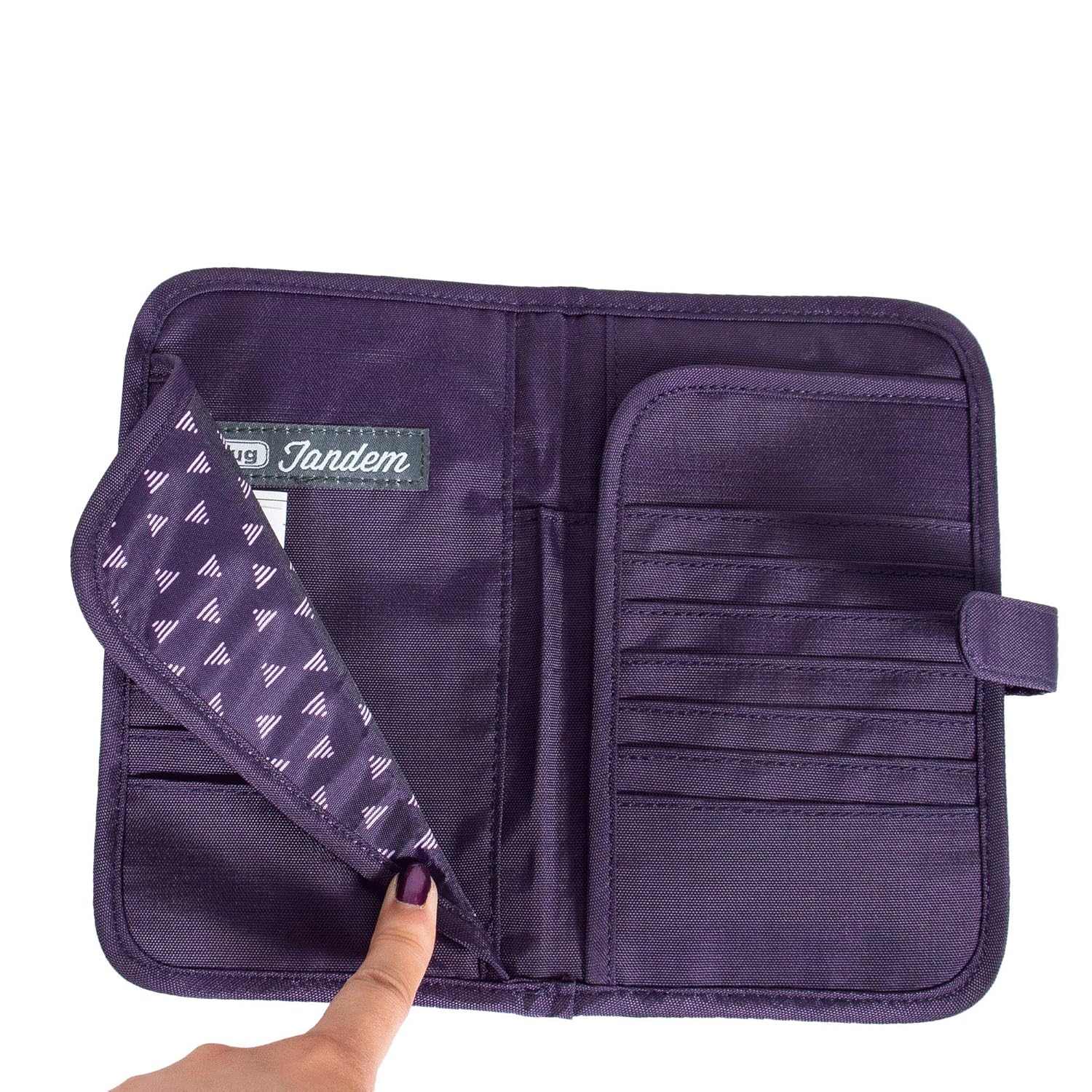 One Size Brushed Navy Lug Tandem Passport Wallet Model Tandem 1