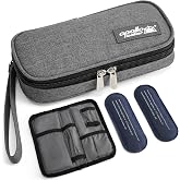 apollo walker Insulin Cooler Travel Case with Ice Packs and Insulation | TSA Approved Includes 2 x 90g ice packs for 9-hour cooling insulin pens &amp; syringes for Diabetics to Carry (Grey)