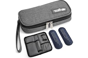 apollo walker Insulin Cooler Travel Case Diabetic Medication Cooler with Ice Packs and Insulation Liner insulin cooler travel case tsa approved