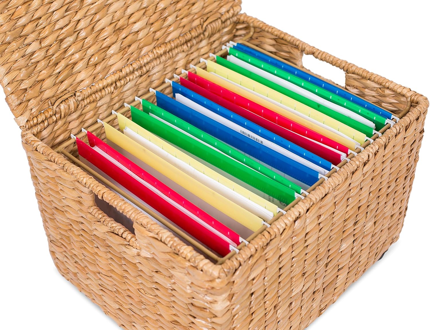 Amazon Com Birdrock Home Seagrass Rolling File Cabinet Office Storage Home Decor Storage Natural Office Products