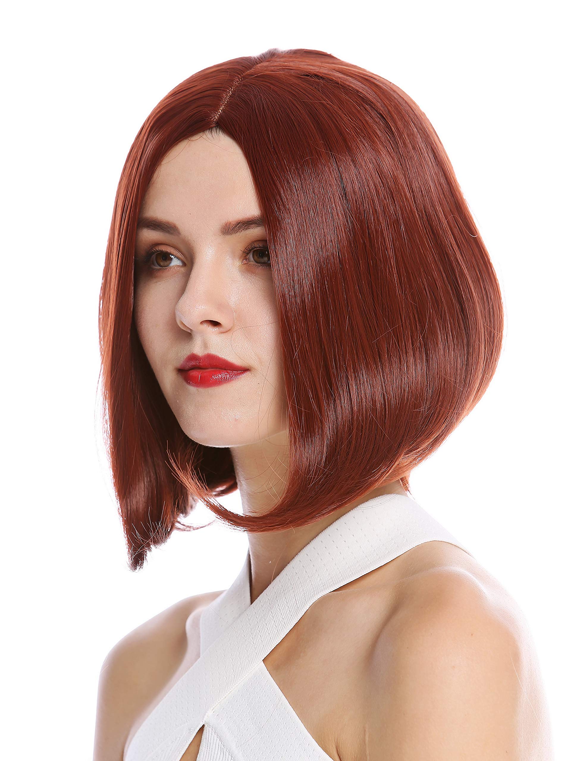 WIG ME UP - YZF-4370-35 Lady Quality Wig Cosplay short shoulder length Bob Longbob straight middle parting auburn copper brown