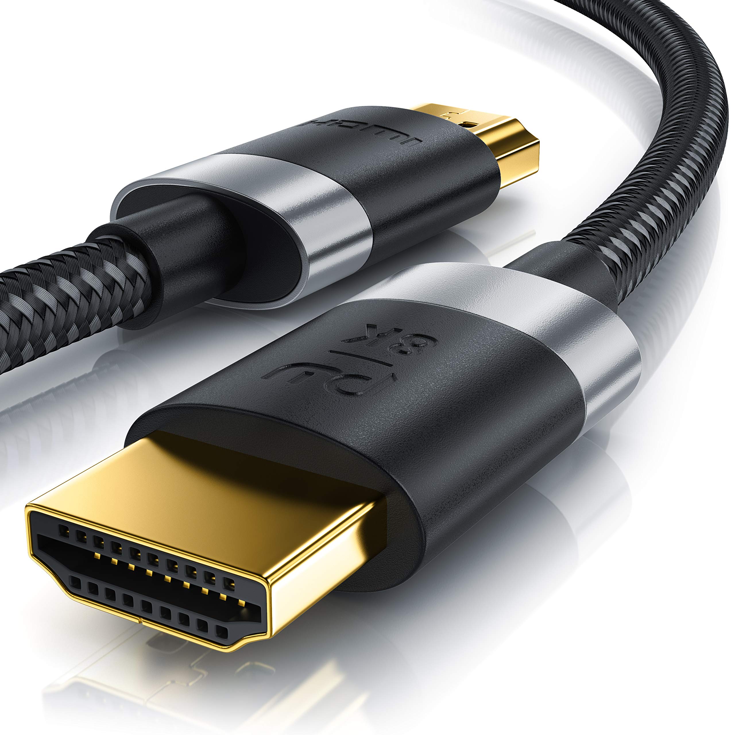 Primewire - HDMI 2.1 8k 4k Cable 2M, 8k@30Hz 120Hz DSC, 4k@60Hz 120Hz 144Hz 240Hz DSC, UHD II High Speed Ethernet HDMI Lead 3D HDR 10+ eARC Dolby Vision Compatible with PC Laptop TV Sky PS5 PS4 Xbox