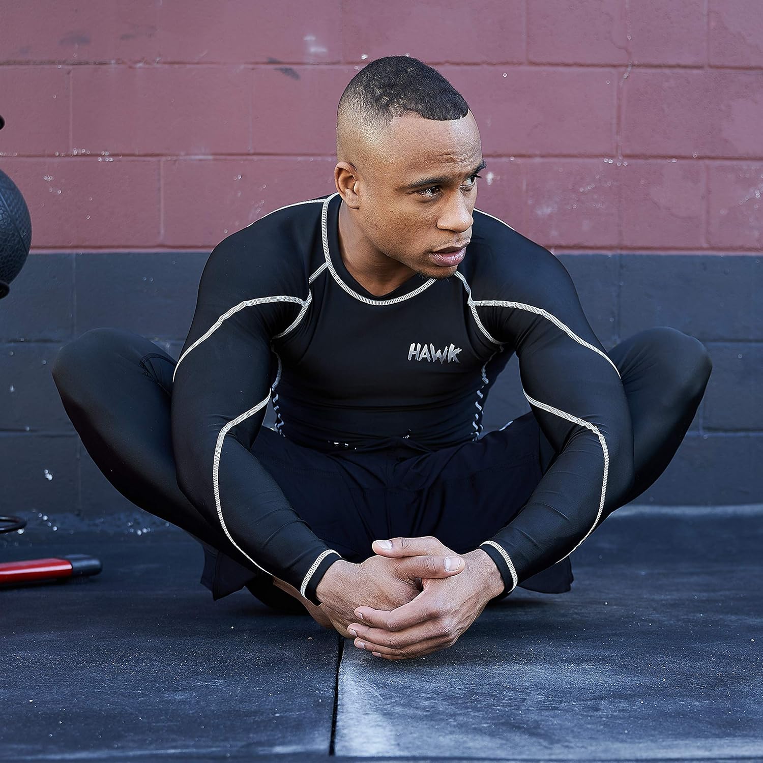Hawk Sports Mens Compression Shirts Base Layer Athletic Gym MMA BJJ Rash Guard No Gi Full Long Sleeve Rashguard Shirt for Men: Clothing