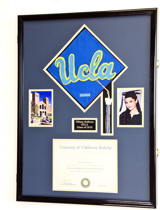Custom Graduation Diploma Frame Tassel Photo Cap Engraving