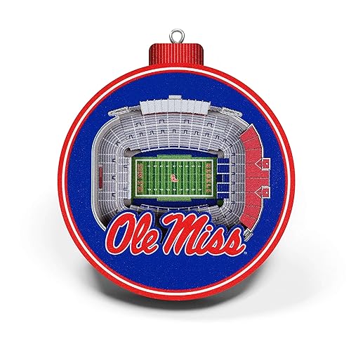 YouTheFan NCAA Mississippi Rebels 3D StadiumView Ornament - Vaught Hemingway Stadium