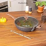nuovva Non Stick Saute Pan 28cm Induction with Lid Marble Coating view 4