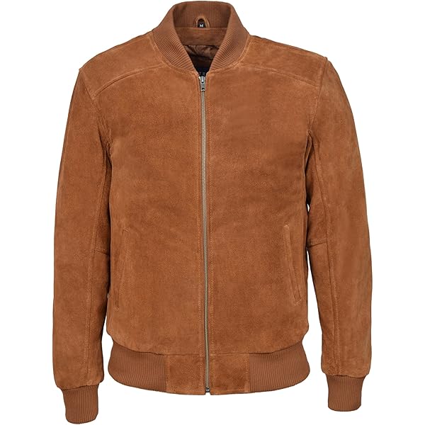 275Z Smart Range 70's Classic Bomber Men's Tan Suede Biker Style