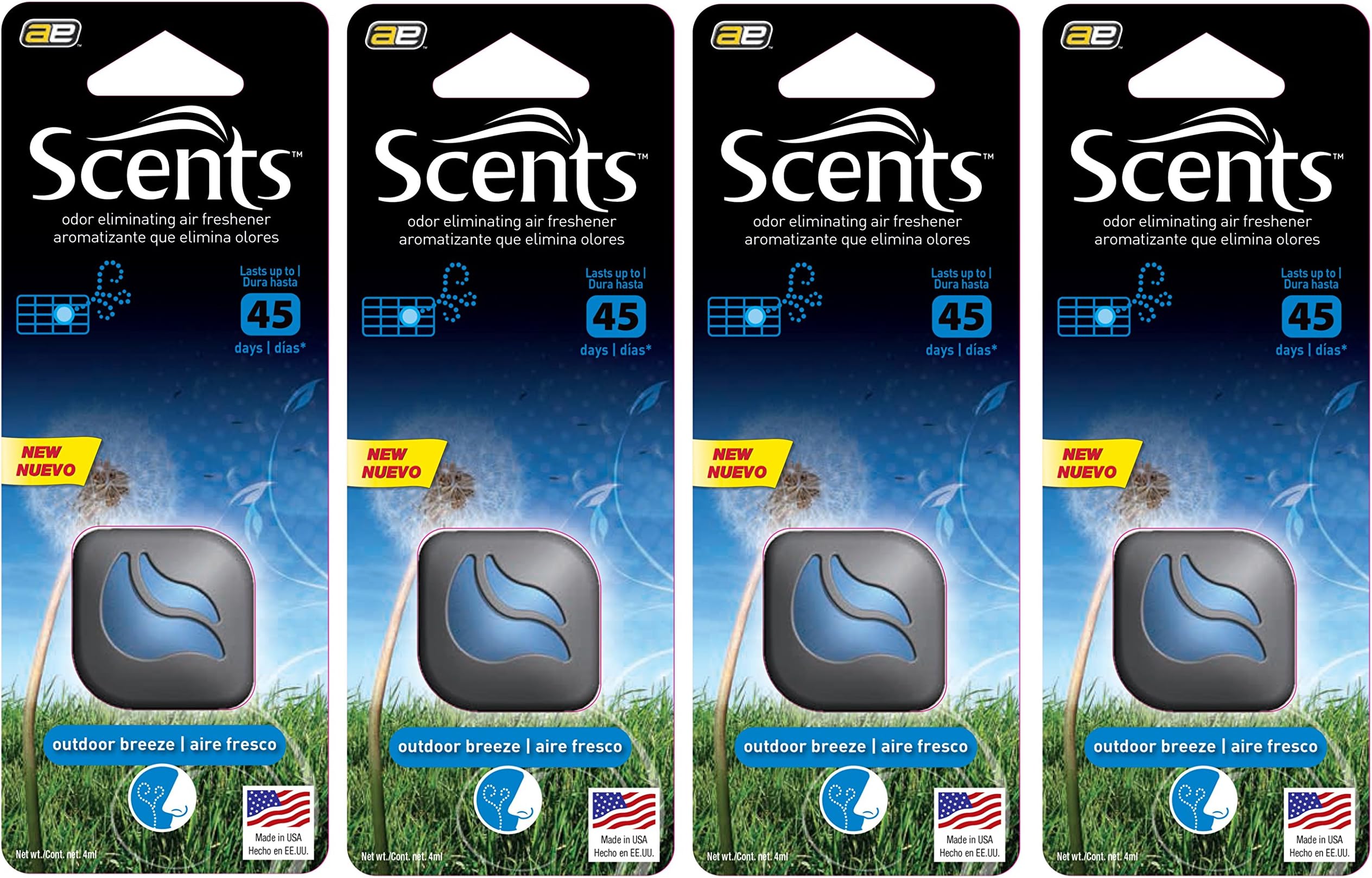 Scents 805626 Outdoor Breeze Compact Diffuser, Set of 4