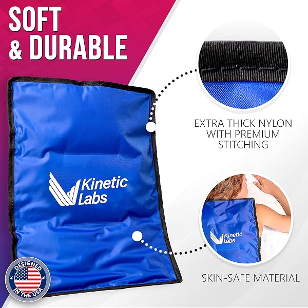 LARGE ICE PACKS FOR INJURIES REUSABLE – ICE PACK FOR BACK PAIN RELIEF (11X14.5) – GEL ICE PACK FOR KNEE, SHOULDER, BACK, HIP