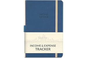 Skyline Income and Expense Tracker Notebook – Accounting Ledger Book for Bookkeeping – Accounting Book & Bookkeeping Record Book, Small Business Essential, A5 (5.8" x 8.3"), Hardcover (Smoke Blue)
