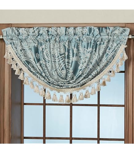 Amazon.com: Touch of Class 浪漫攝政有線抓皺巴黎藍色枕邊長方形14 x