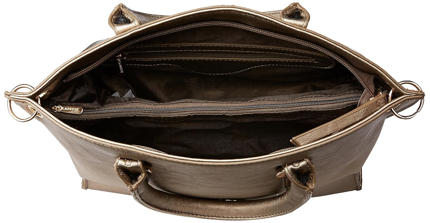 caprese women's satchel (bronze metallic)