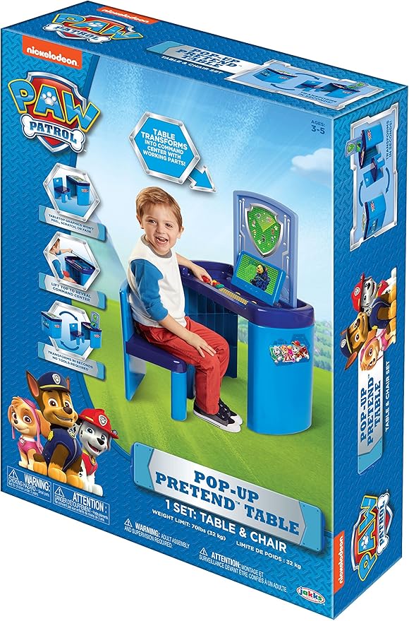 paw patrol pretend and play table