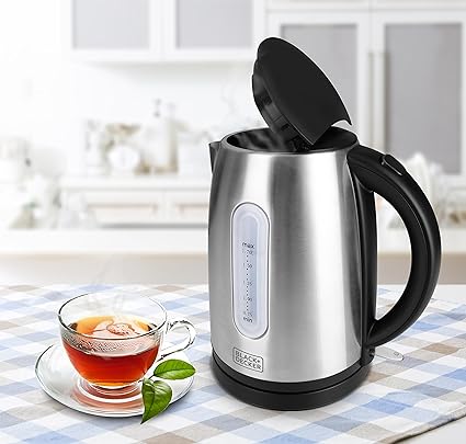 Black + Decker BD BXKE1702IN 1.7-Litre Electric Kettle (Grey)