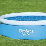 Bestway BW58241 10 ft Steel Pro Frame Solar Pool Cover Blue view 5
