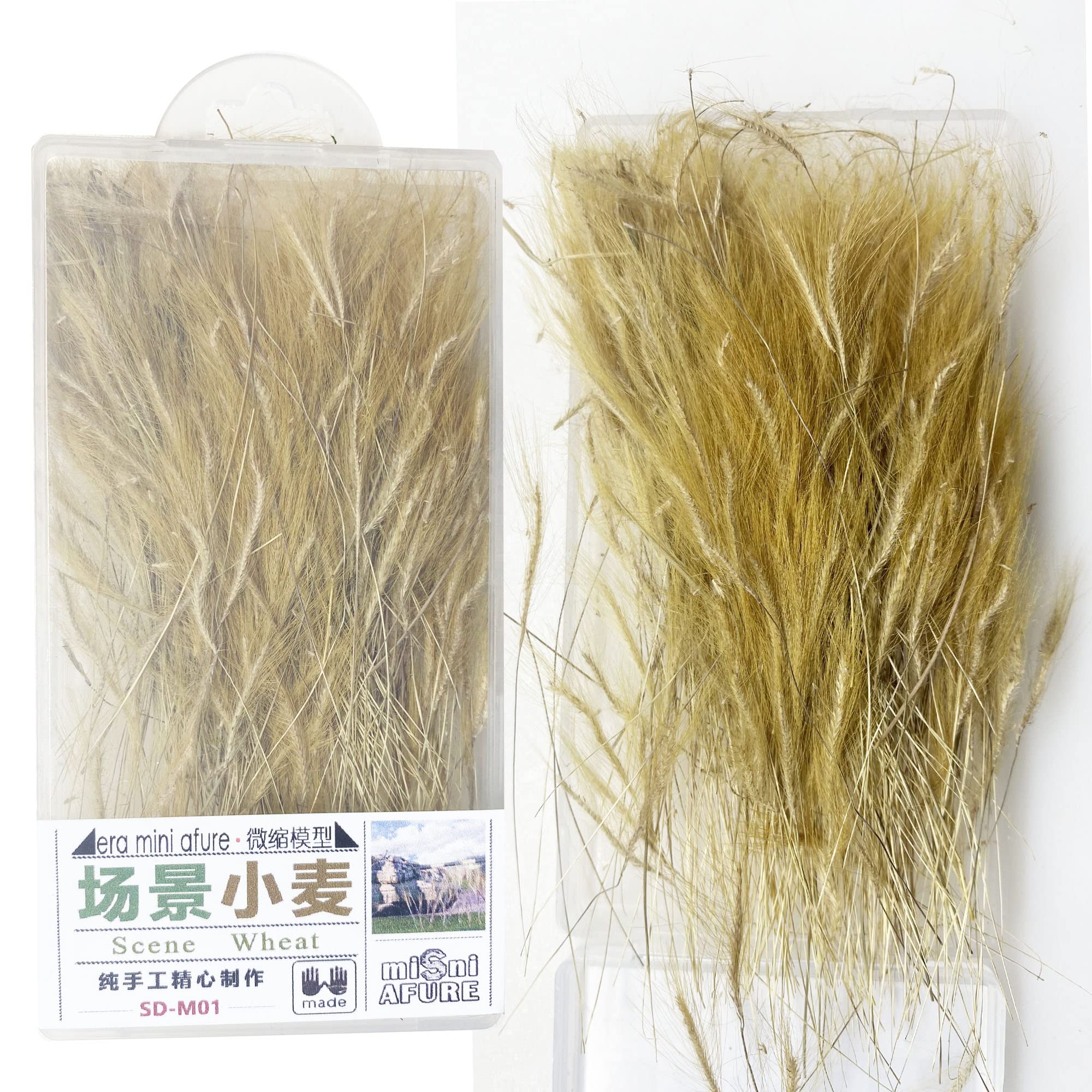 Cayway Miniature Static Grass Model Grass Tufts Model Wheat Static Artificial Grass for Train Landscape Railroad Scenery