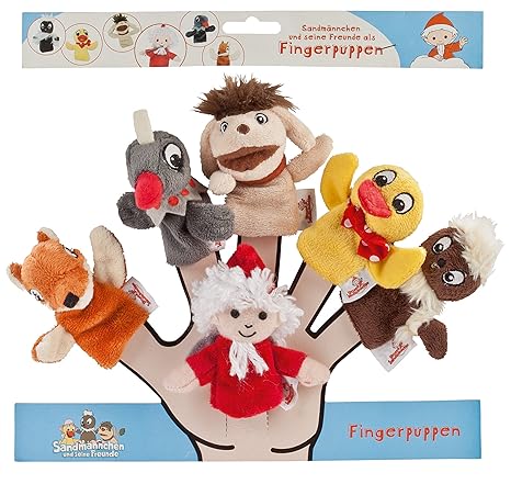 Unser Sandmännchen und Freunde 986176 - Fingerpuppen-Set 6-fach