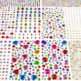 Stocking Stuffers,3528PCS Gem Stickers,Scrapbook Supplies Rhinestones Craft | Self Adhesive Bedazzling Kit Diamond Art for Kids,Face Gems Nail Body Glitter Hair Jewelry for Women,Halloween,Christmas