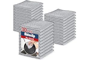 AIDOCLIP 30PCS Non Scratch Wire Dishcloth Steel Wool Scrubber Scrub Pads - Kitchen Dishwashing Rag Sets Bathroom Home Essentials Towels Cleaning Pads Supplies,For Dishes Sinks,Stove Top Dish Cloths Gadgets