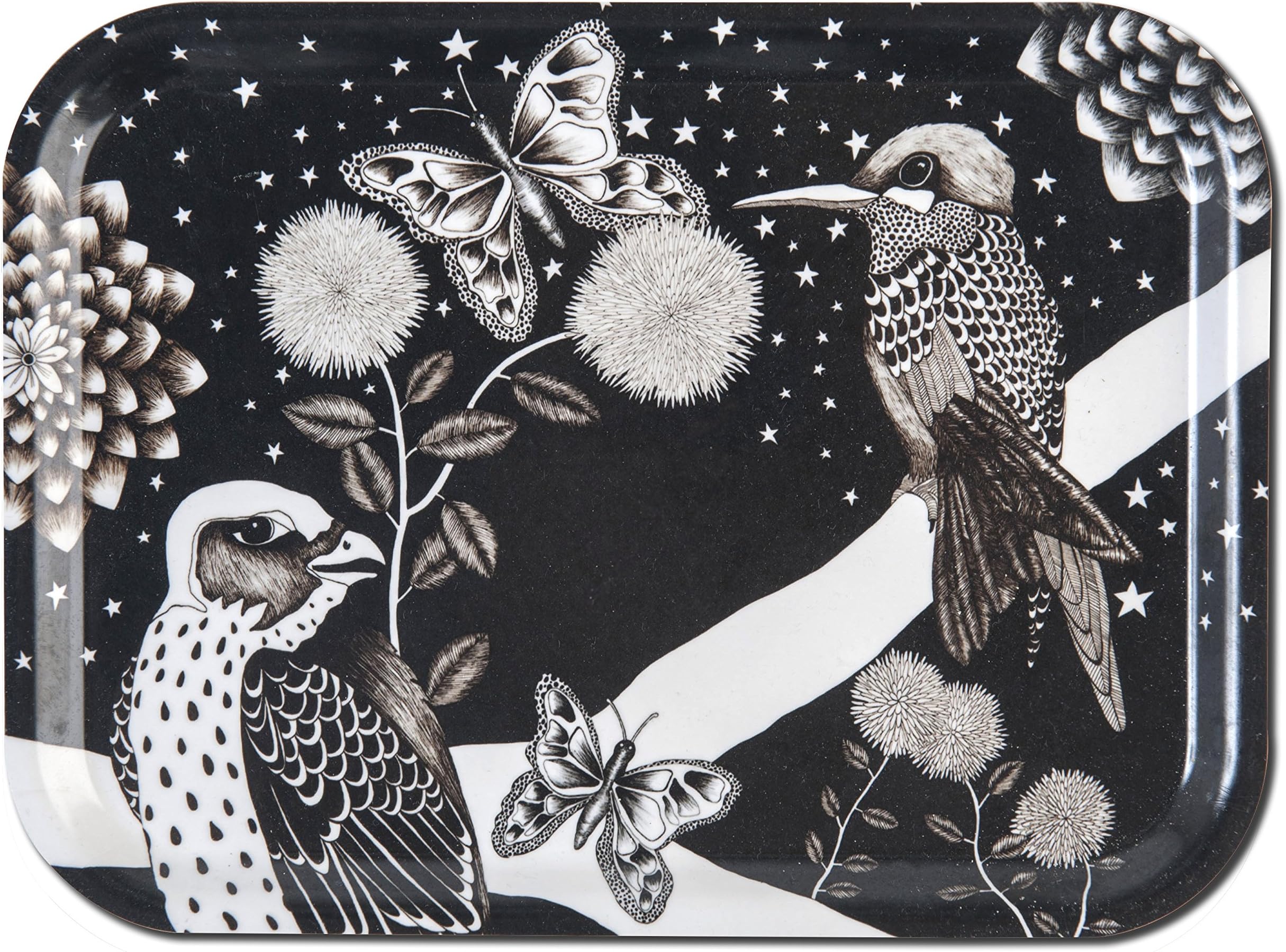 Nadja Wedin Design Hummingbird – Tray 27 x 20 cm, Black/White