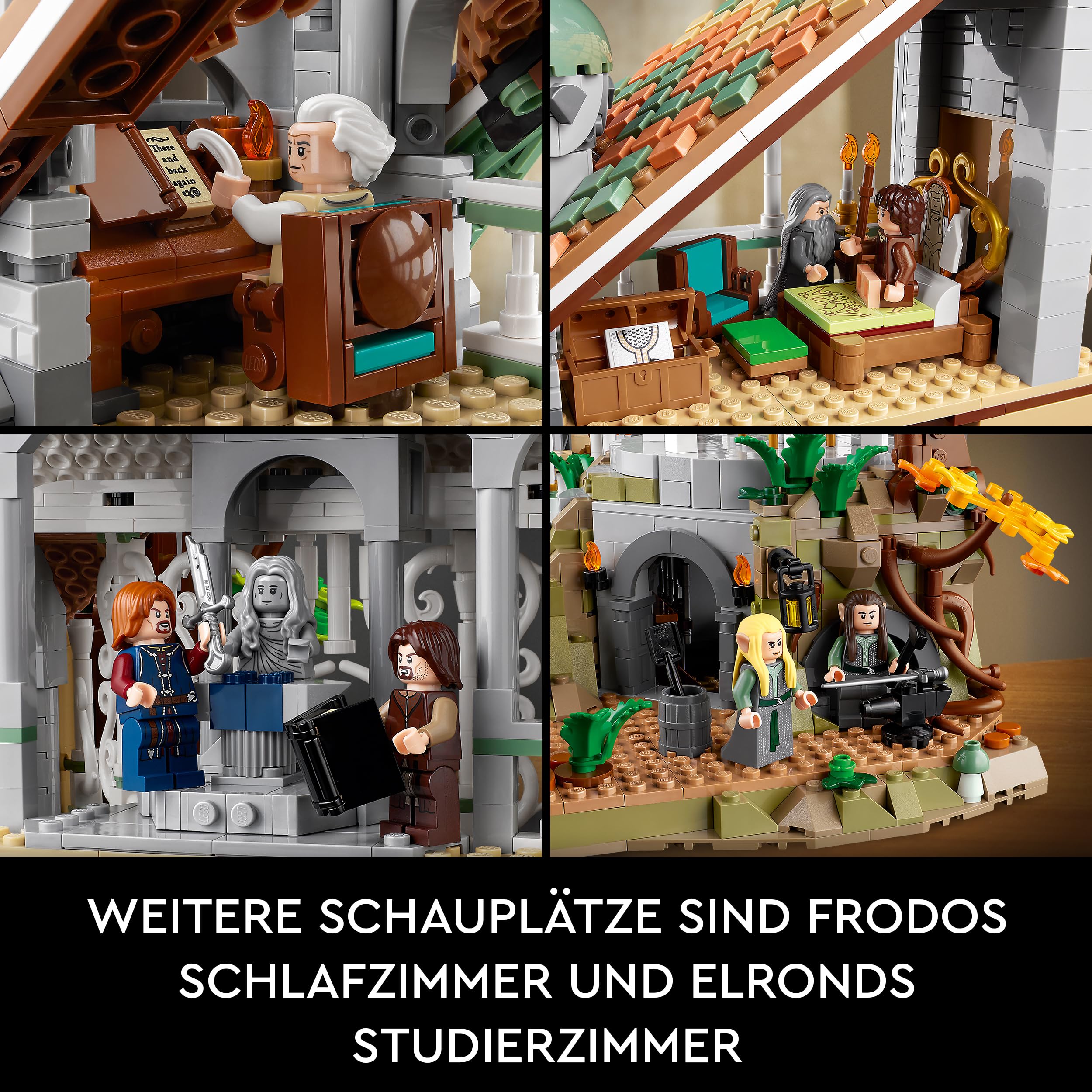 LEGO Icons Der Herr Der Ringe: Bruchtal - Modellbau für Erwachsene - Kreatives Spielzeug mit 15 Minifiguren mit Gandalf, Legolas, Aragorn & Frodo - Kontruktionsspielzeug zum Sammeln - 10316 6