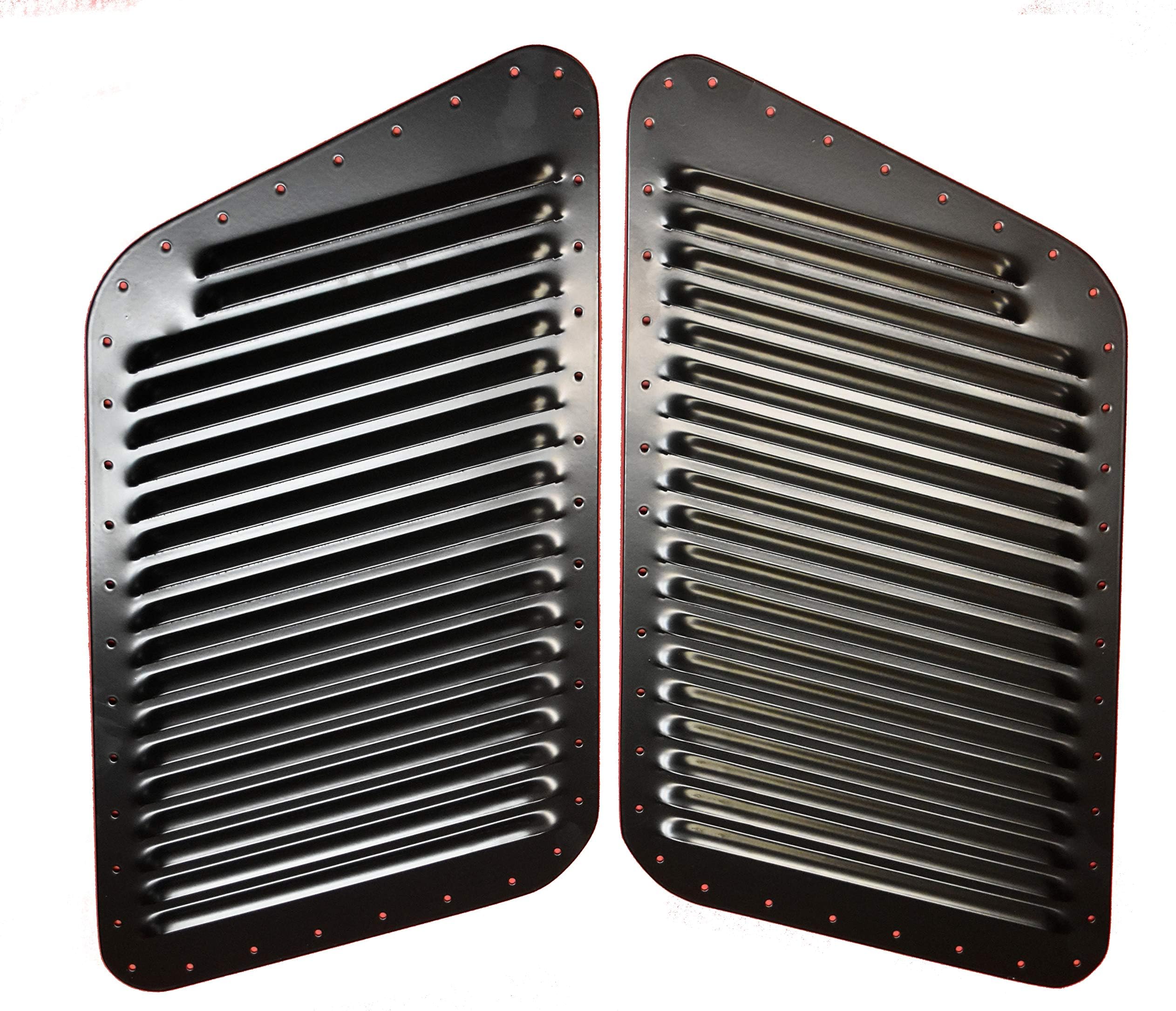 RunCool Large Black Hi-Flow Hood Louvers