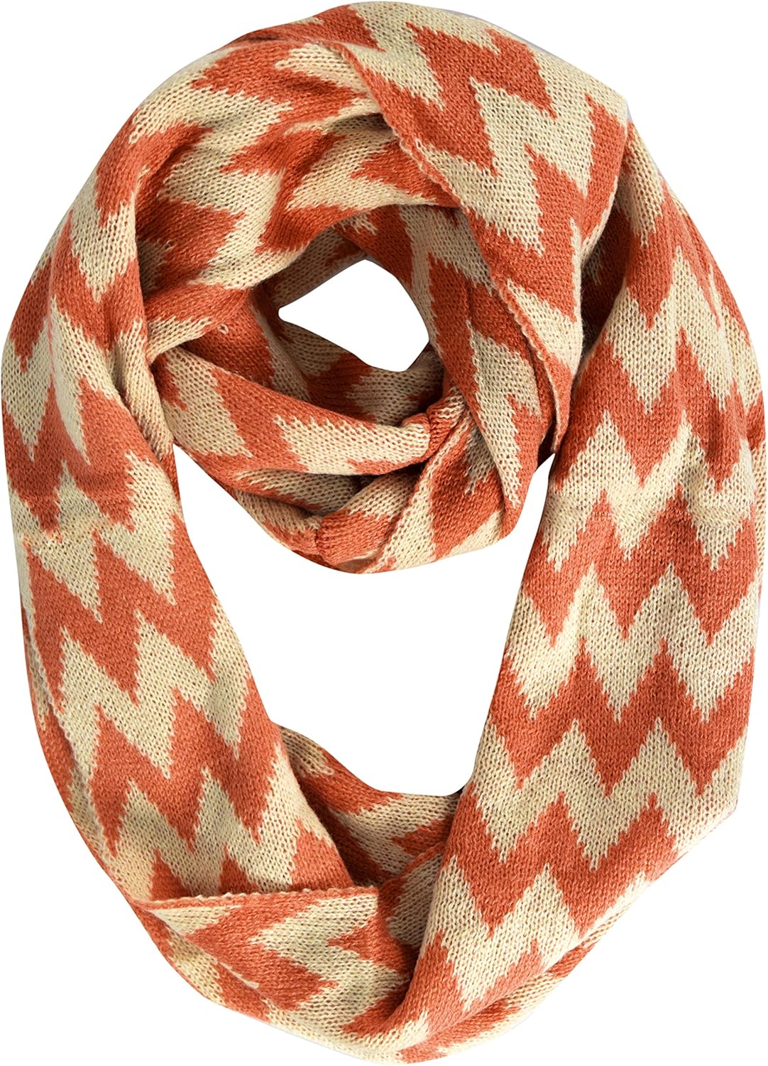 Peach Couture Women's Charming Classic Knit Chevron Infinity Loop ...