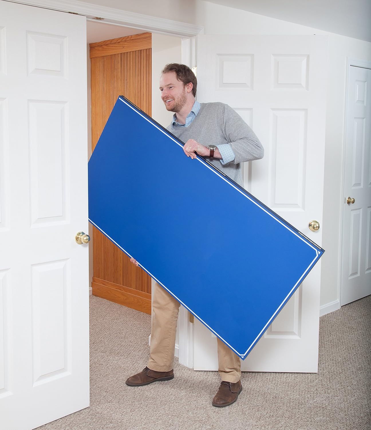 JOOLA Tetra - 4 Piece Ping Pong Table Top for Pool Table - Includes Ping Pong Net Set - Full Size Table Tennis Conversion Top for Billiard Tables - Easy Assembly & Compact Storage - Incl. Foam Backing : Sports & Outdoors