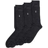 POLO RALPH LAUREN Men's Super Soft Flat Dress Crew Socks (3-Pack)