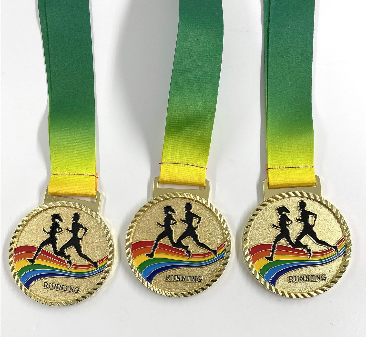 Running Gold Sports Award Medals Olympic Style Winner