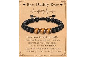 EFVISD Best Ever Gifts for Mens Teen Boys, Beads Bracelet Gifts for Son in Law, Friend, Brother, Father in Law, Brother in Law, Uncle, Boyfriend, Grandpa, Dad, Son, Grandson, Nephew, Daddy, Dad to Be, Stepdad, Papa, Husband -Graduation Birthday Anniversary Christmas Valentines Day Gifts for Him