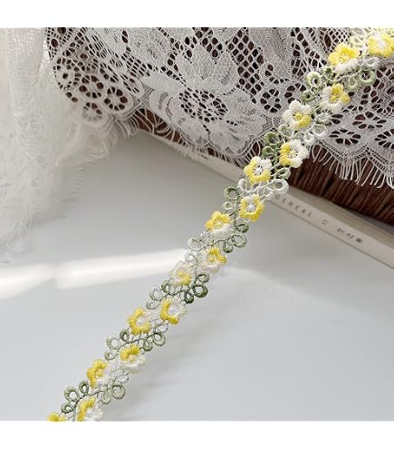 thumbnail image 2 of FYBownot 3.3 Yards Lace Ribbon Trim Embroidered Sewing Lace 2 of 11