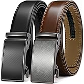 CHAOREN Leather Ratchet Belt Men 2 Pack - Customizable Fit, Effortless Style (35mm)