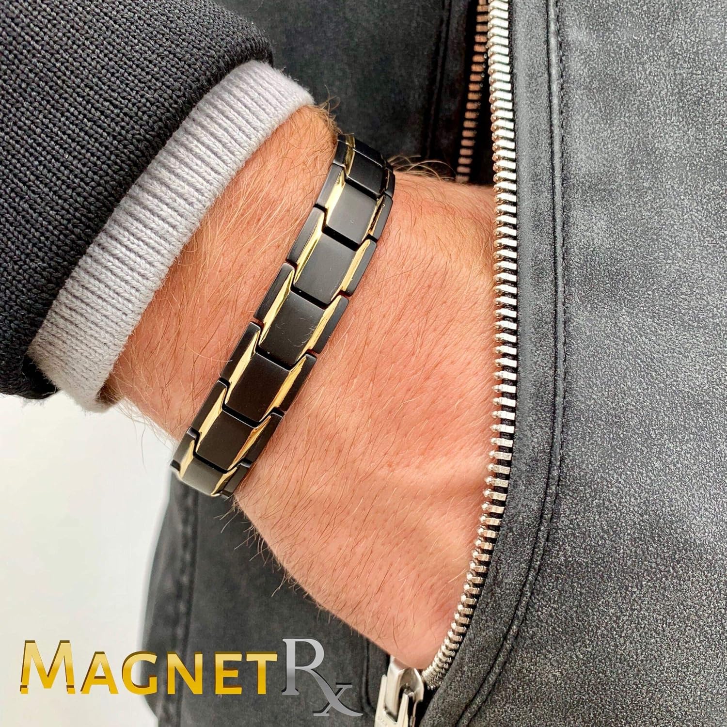 MagnetRX Ultra Strength Magnetic Therapy Bracelet Double Magnet Pain Relief for Arthritis and Carpal Tunnel: Health & Personal Care