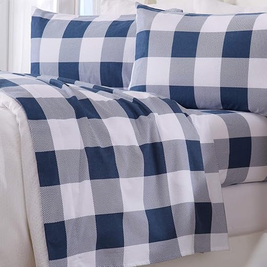 Amazon.com: Great Bay Home juego de sábanas de franela de algodón turco 100% extra suave. Cálida, acogedora, ligera, lujosa sábana de invierno. Colección Belle, Algodón, Completo: Home \u0026 Kitchen