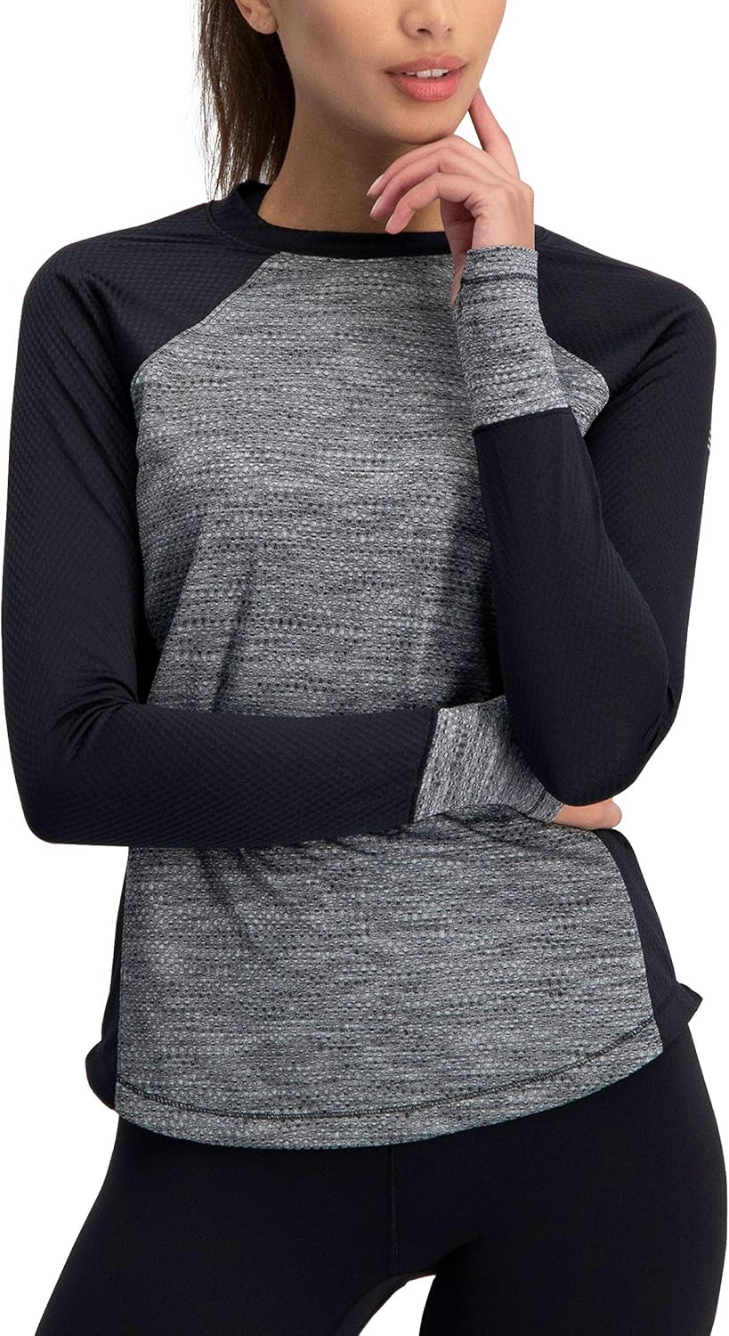 BALEAF Womens Tunic Workout Top Athletic Yoga Space Dye Shirts Quick