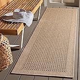 SAFAVIEH Washable Rug Outdoor Sisal Performance Collection - 2'3" x 8' Runner, Natural & Beige, Non-Shedding & Easy to Clean,