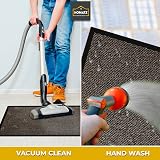 Homatz Indoor Outdoor Door Mat 60x80cm Grey Heavy Duty Rubber Non-Slip view 5