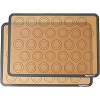 Amazon Basics Silicone, Non-Stick, Food Safe Baking Mat, Macaron - Pack of 2