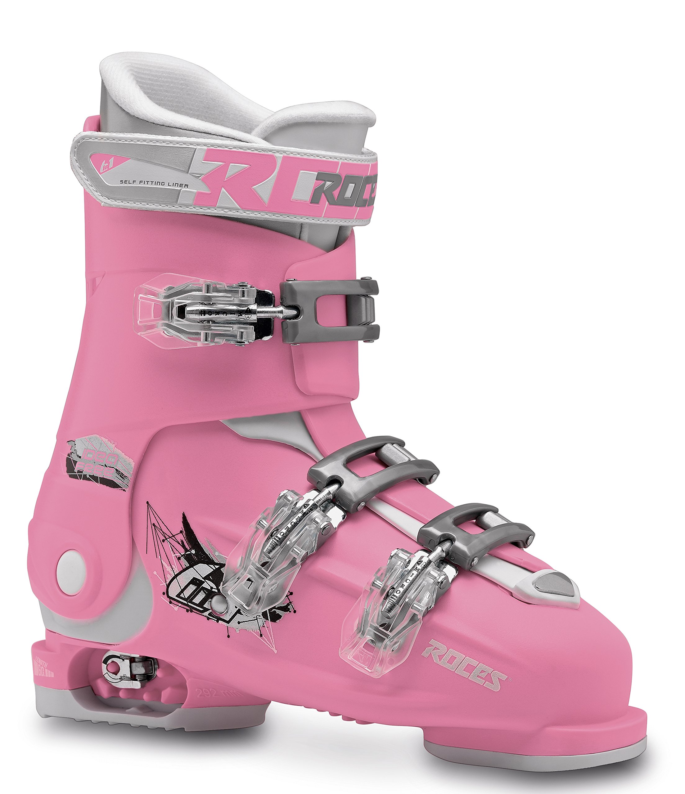 Roces Idea 22.5 ? 25.5 Children's Ski Boots Children's Adjustable, Children's, IDEA 22.5-25.5, deep pink-White, UK 4-8