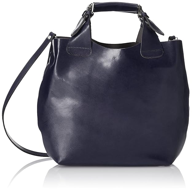 CTM Bag Woman Hand und Schulter, 44x30x13cm, Leder Made in Italy