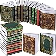 Skylety 24 Pieces 1:12 Scale Miniatures Dollhouse Books Assorted Miniatures Dollhouse Accessories Small Books Decoration Accessories Doll Toy Supplies(Classic Style)